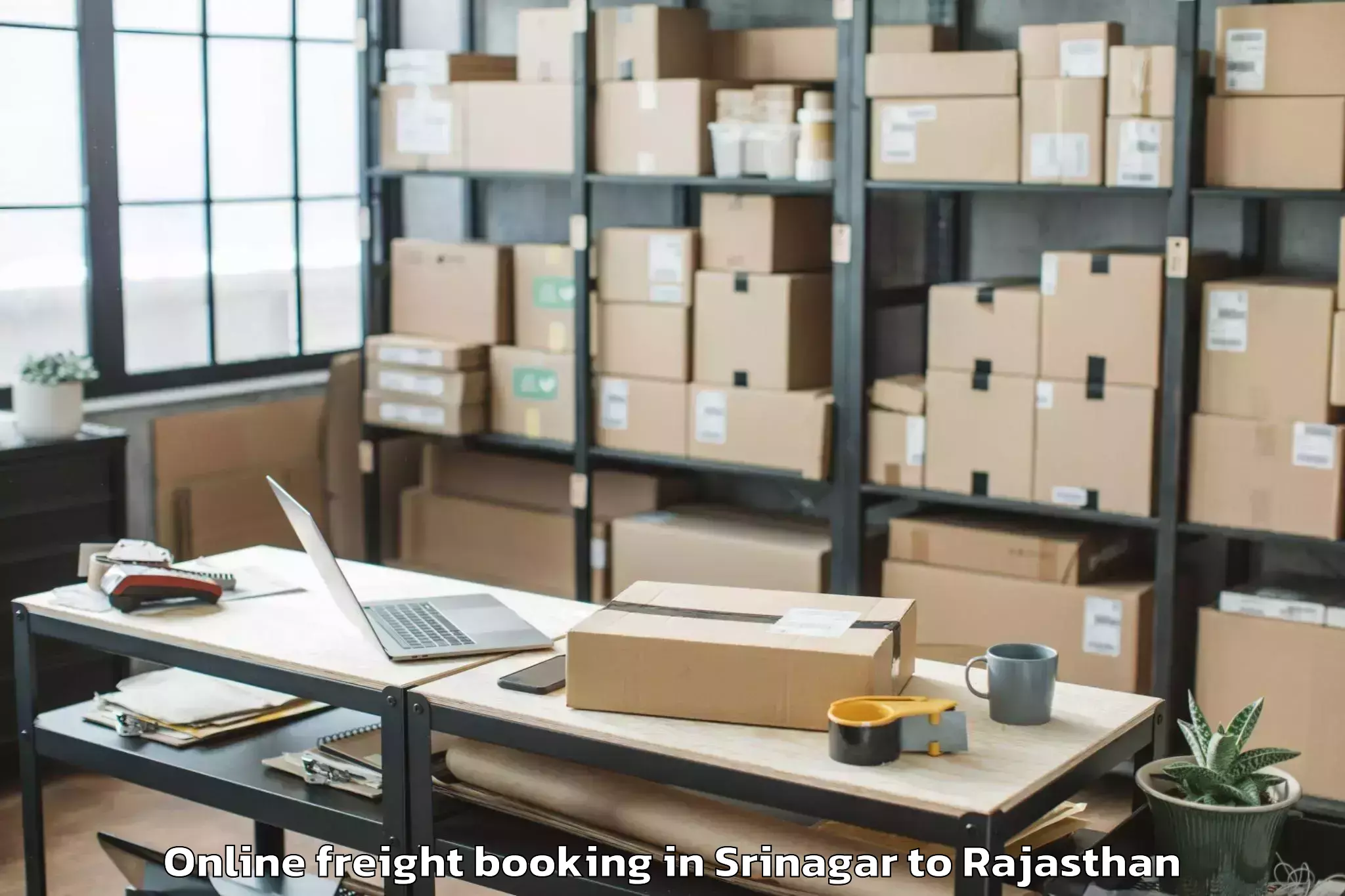 Easy Srinagar to Pipar Online Freight Booking Booking